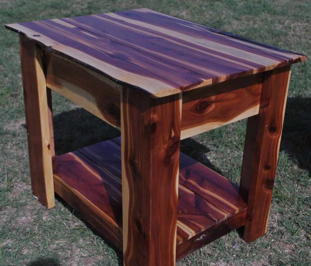 Cedar End Table, 2024 Eastern Red Cedar